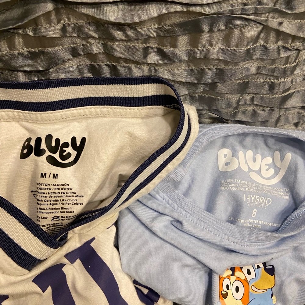 Bluey Kids Tops Set of 4 Tees - Pink, Yellow, Cream, Light Blue Bluey Character - Picture 13 of 14